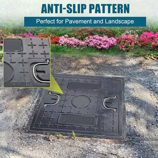 複合樹脂マンホール カバー En124 B125 プラスチック SMC マンホール カバー グラスファイバー FRP 下水道排水カバー