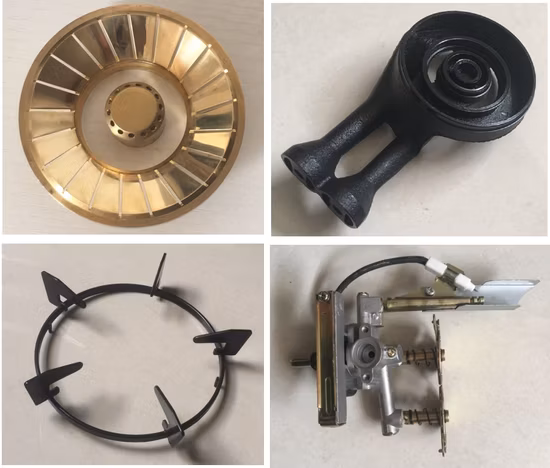 SSフレームと鋳鉄、赤外線バーナーを備えたガラス製3バーナーガスコンロ