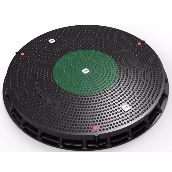 高品質 SMC 複合防水ラウンドマンホールカバーとフレーム FRP GRP グラスファイバー防水角ロックマンホールカバー樹脂検査マンホールウェルカバー